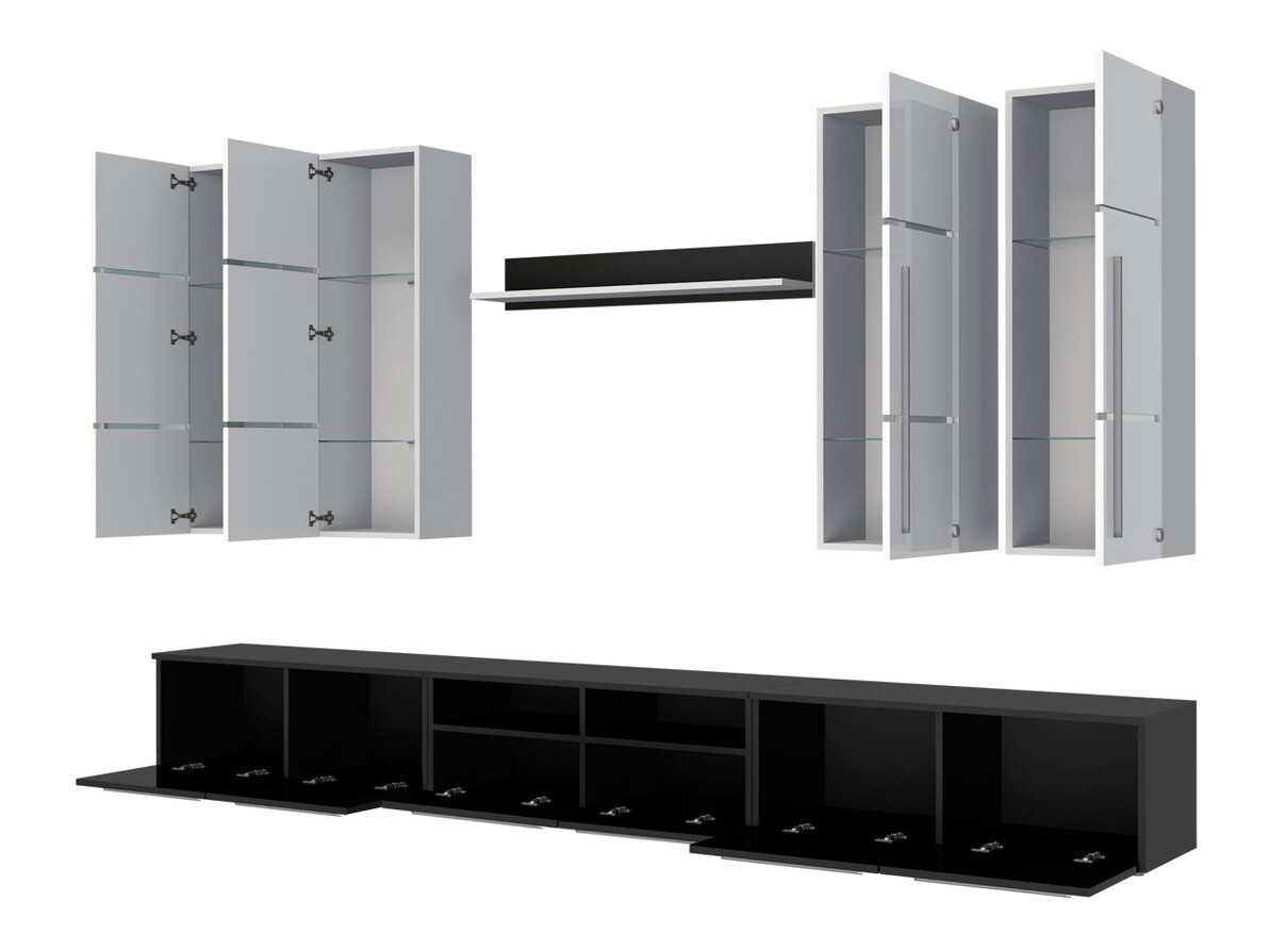 Stuemøbelsæt Flos (Hvid + Glansfuld hvid)