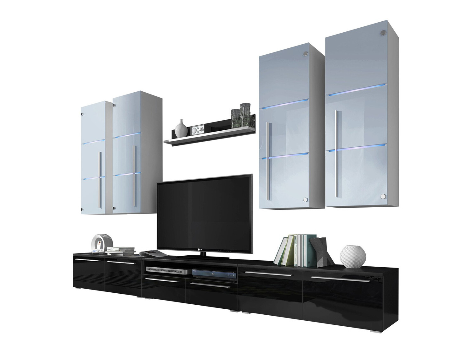 Stuemøbelsæt Nashville 102 (Sort + Blank sort)