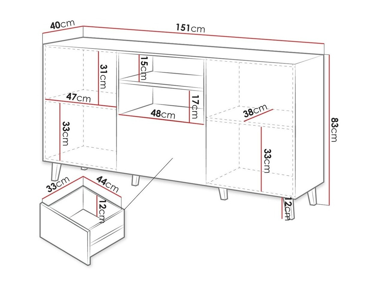 Kommode Dicto (Sort)