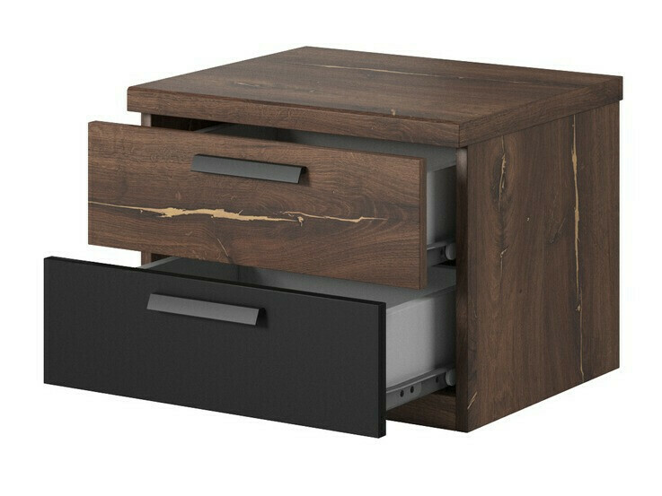 Soveværelsessæt Felelie 108 (Mørk flagstaf eg + Kobber)