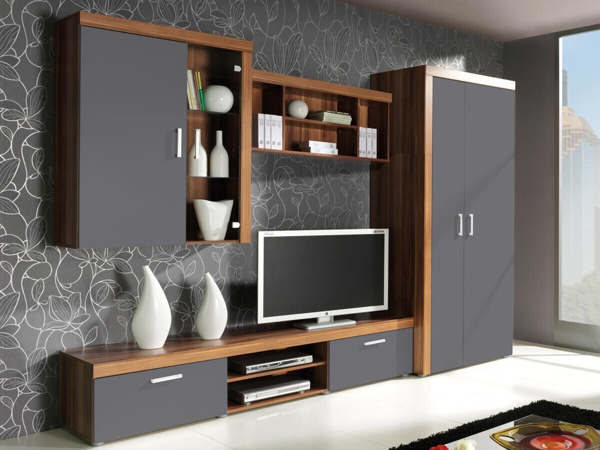 Stuemøbelsæt Cormiru 107 (Blomme + grafit)