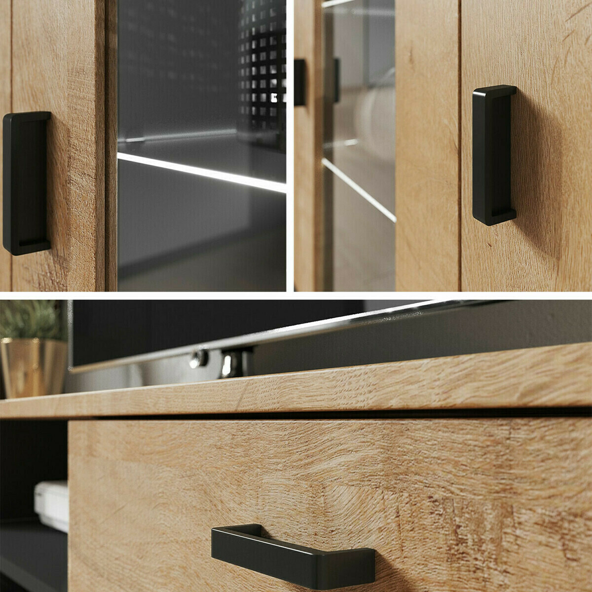 Stuemøbelsæt Tornola 110 (Hvid + Glansfuld hvid)