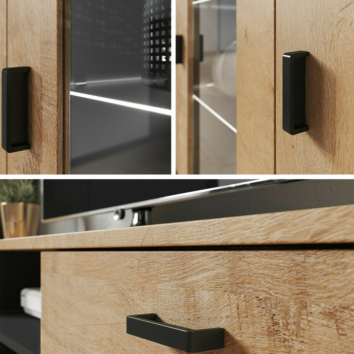 Stuemøbelsæt Tornola 115 (Hvid + Glansfuld hvid)