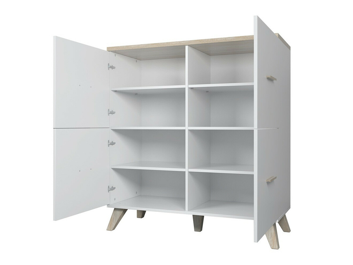 Stuemøbelsæt Larfloi 113 (Hvid + Sonoma eg)