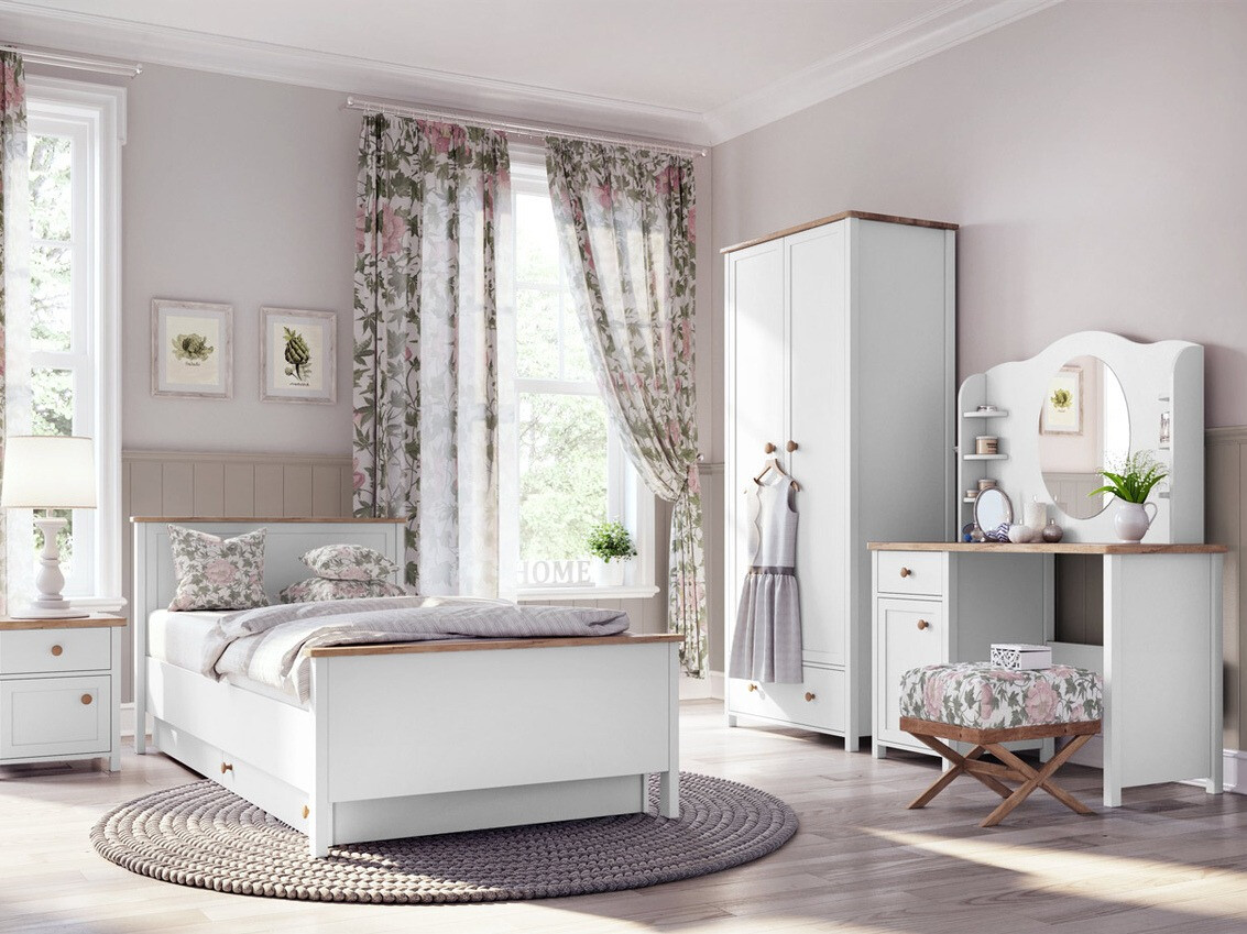 Skrivebord Romelbo 139 (Hvid + Egetræ)