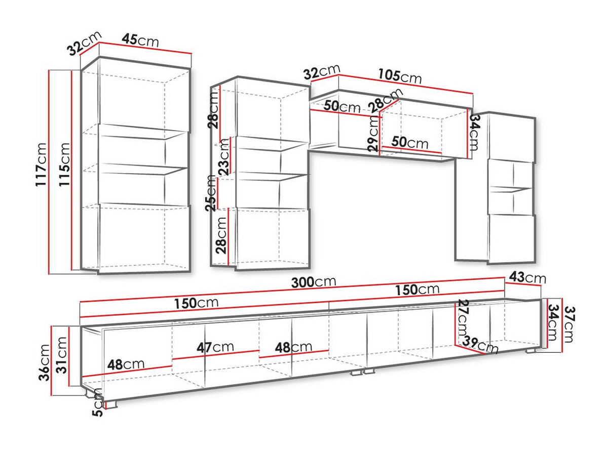 Stuemøbelsæt Tivdalu 109 (Sort + Blank sort)