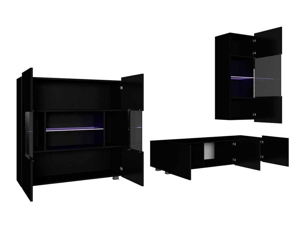 Stuemøbelsæt Tivdalu 111 (Hvid + Glansfuld hvid)