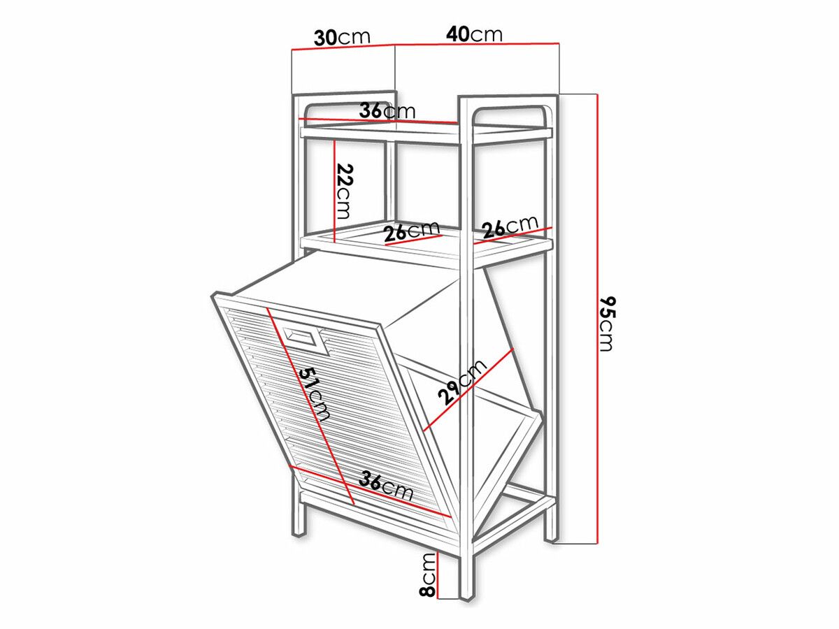 Reol til badeværelse Structes