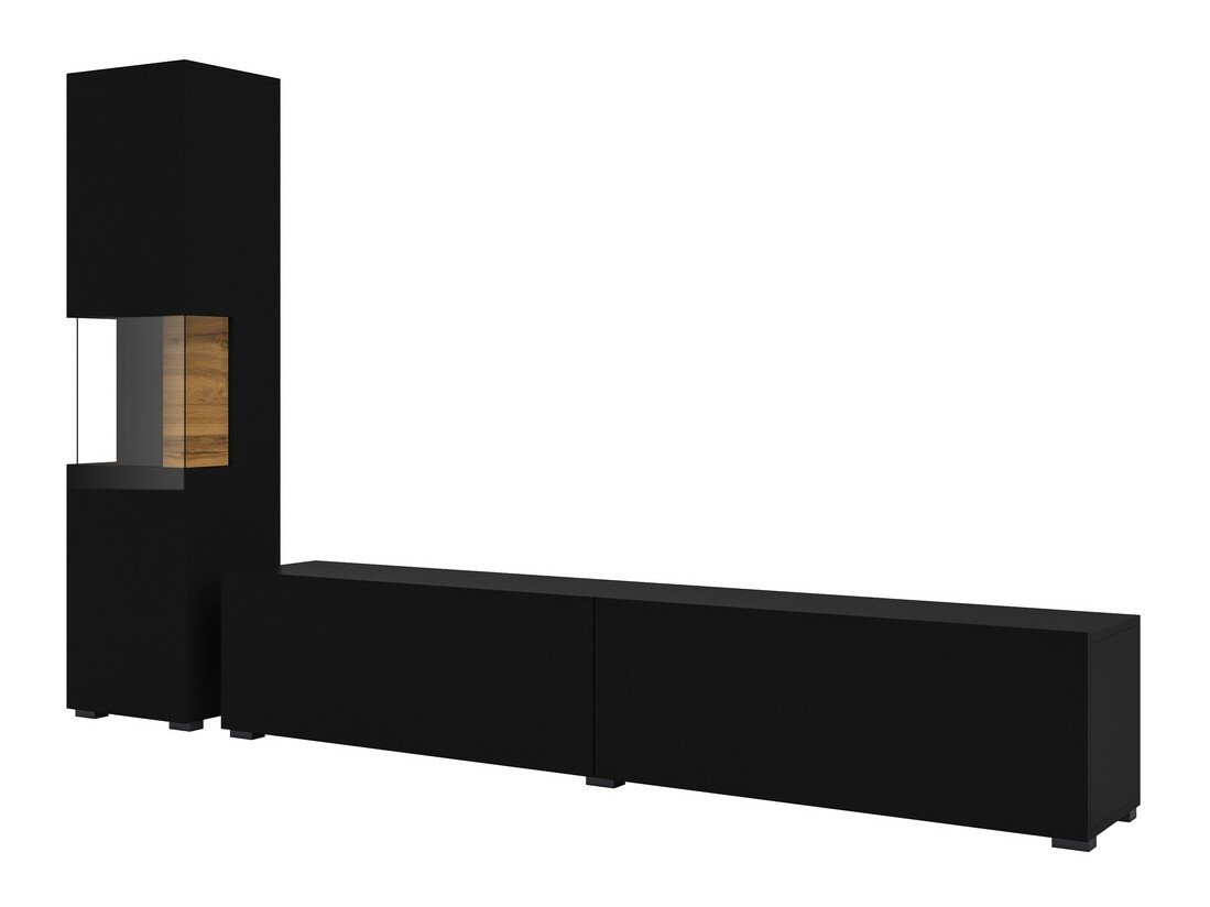 Stuemøbelsæt Revmiru 105 (Sort + Wotan eg)