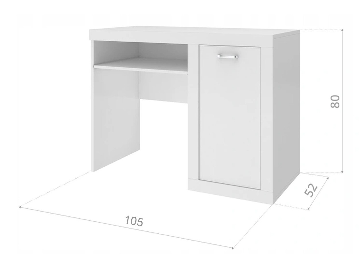 Skrivebord Tentive 102 (Hvid + Blå)