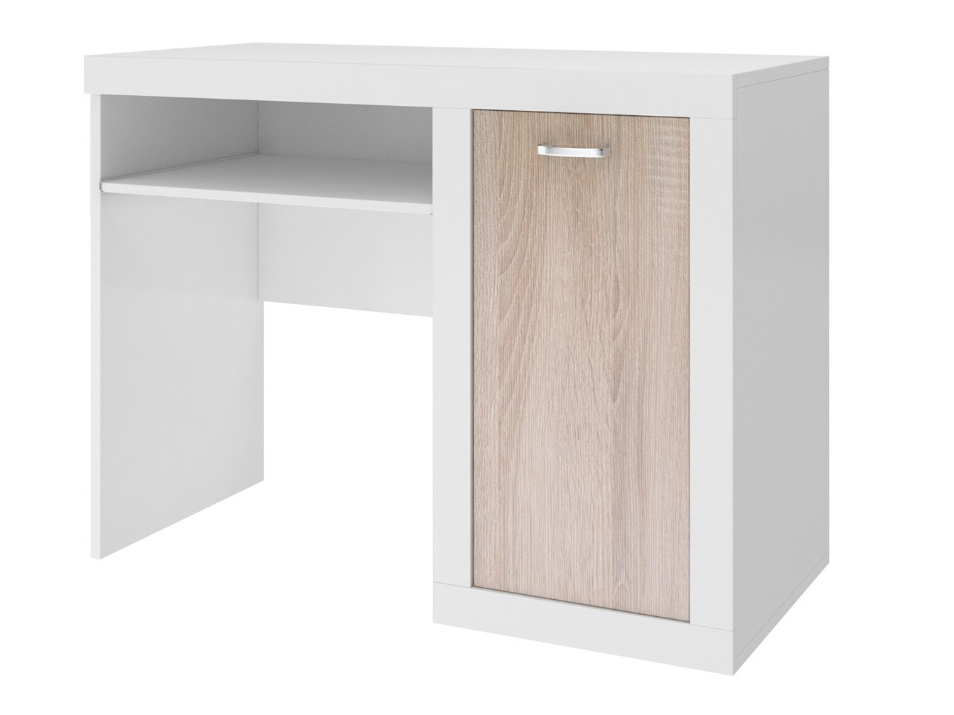 Skrivebord Tentive 102 (Hvid + Sonoma eg)
