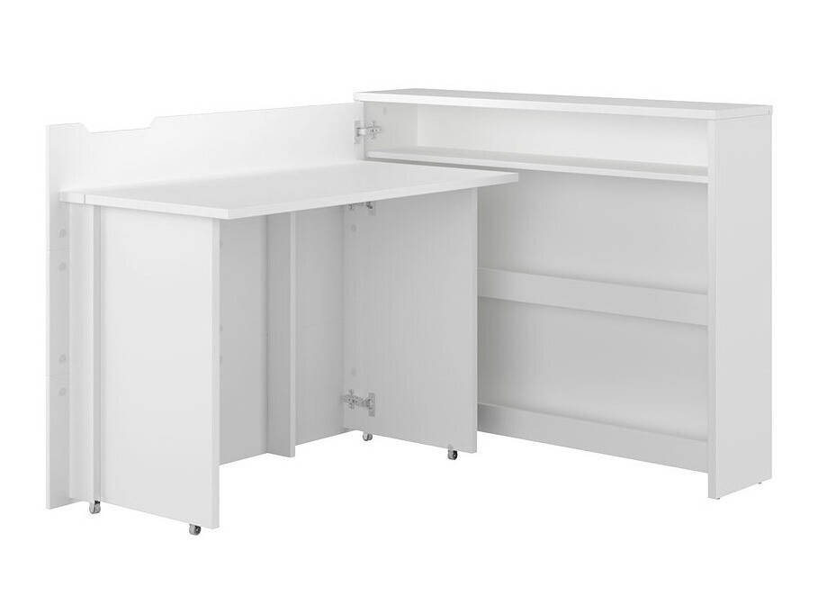 Hjørneskrivebord Concept Pro Lenart Levfere 101 (Hvid + Glansfuld hvid)