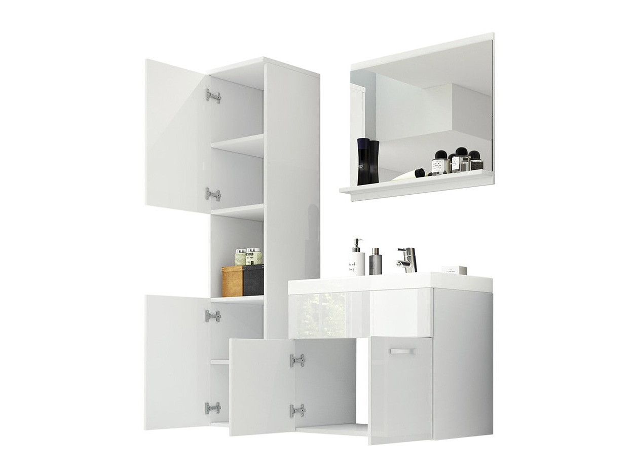 Badeværelsessæt Sarasota 122 (Wotan eg + Glansfuld hvid)