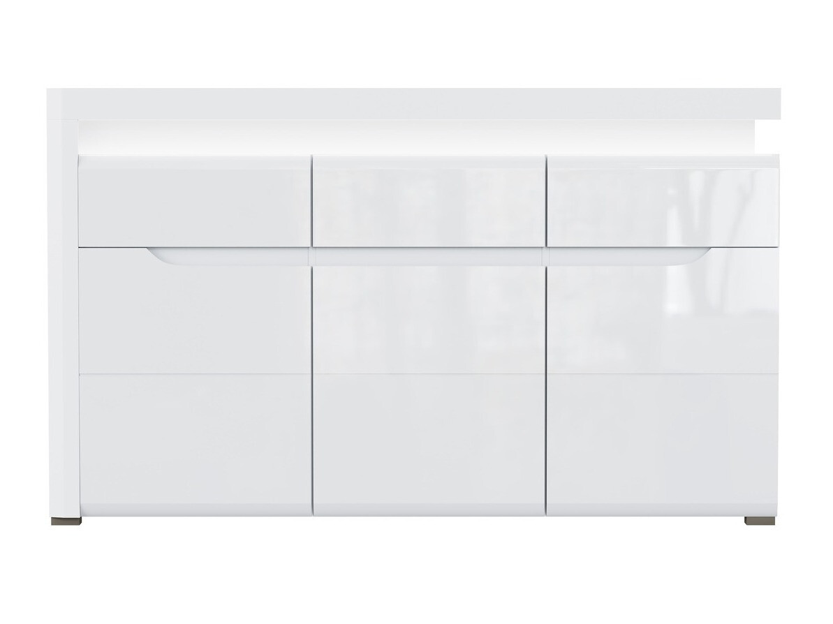 Kommode Revelmi 103 (Glansfuld hvid + Hvid)