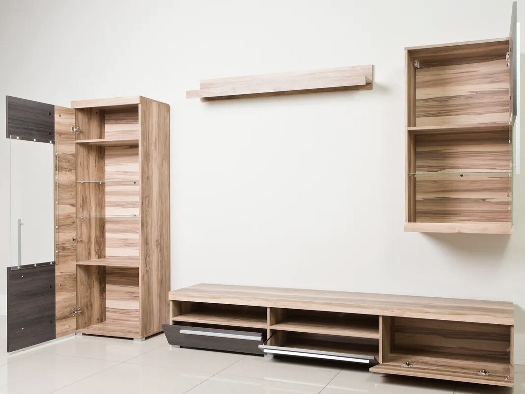 Stuemøbelsæt Sorciro 105 (Nød + Mørk eg)