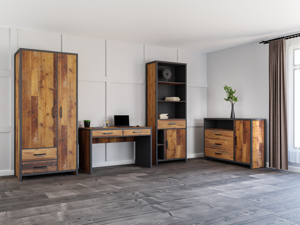 Hjemmekontorsæt Belsera 115 (Brun + Matera grå)