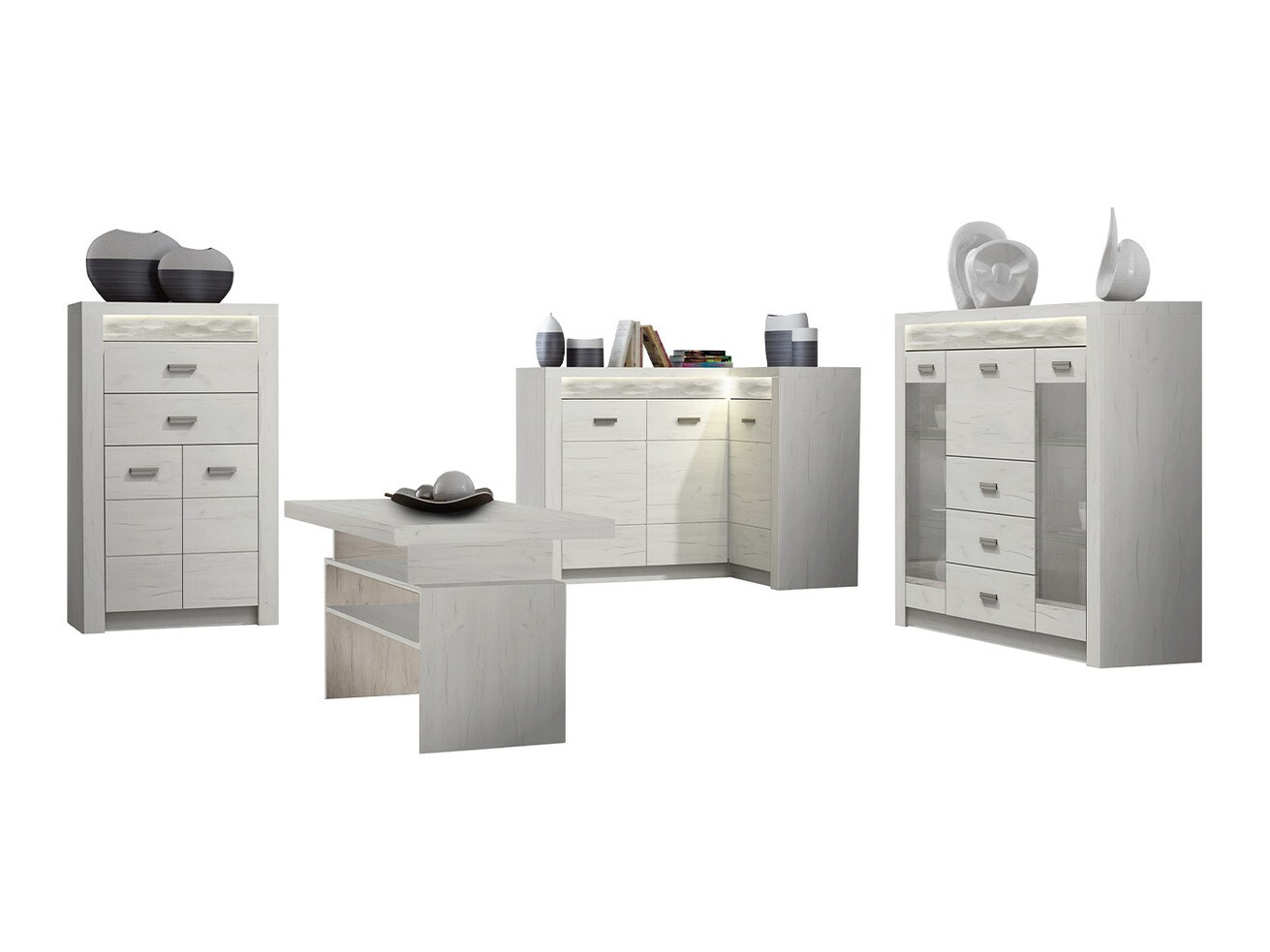 Stuemøbelsæt Serfeno 121 (Craft hvid)