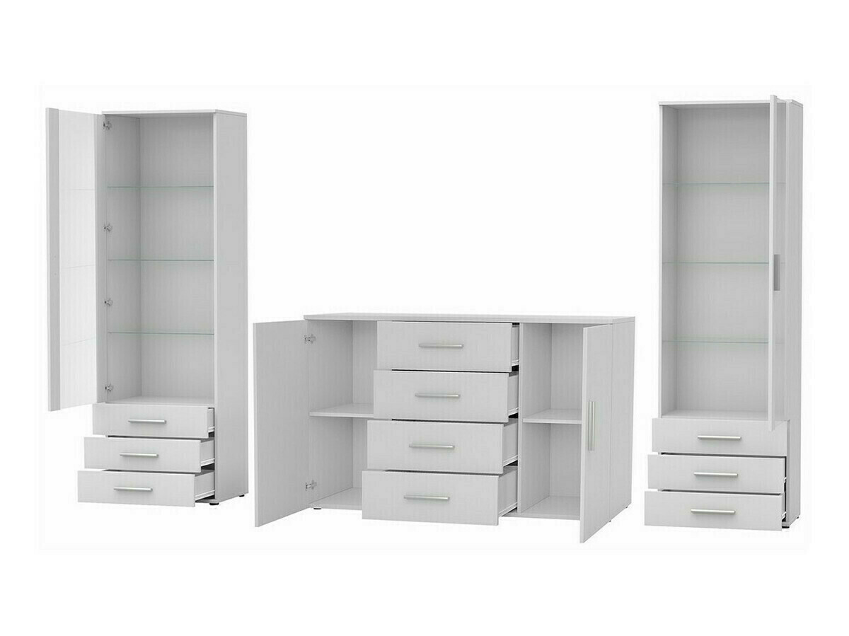 Stuemøbelsæt Tornola 112 (Hvid + Glansfuld hvid)