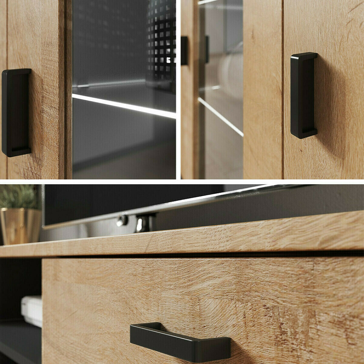 Stuemøbelsæt Tornola 112 (Hvid + Glansfuld hvid)