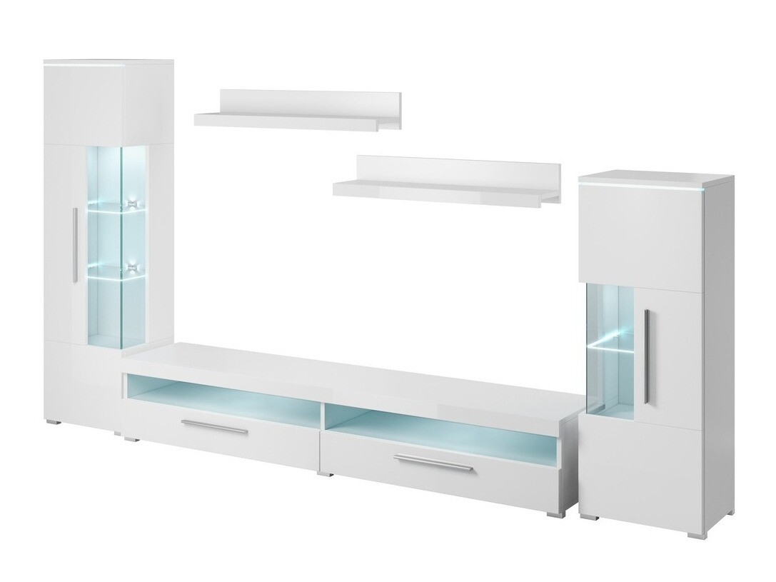 Stuemøbelsæt Torvire 107 (Hvid + Glansfuld hvid)