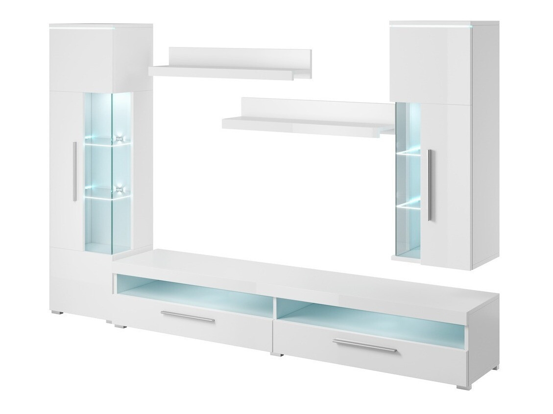 Stuemøblersæt Torvire 108 (Hvid + Glansfuld hvid)