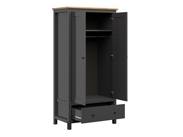 Soveværelsessæt Sordoro 123 (Grafit + Artisan eg)