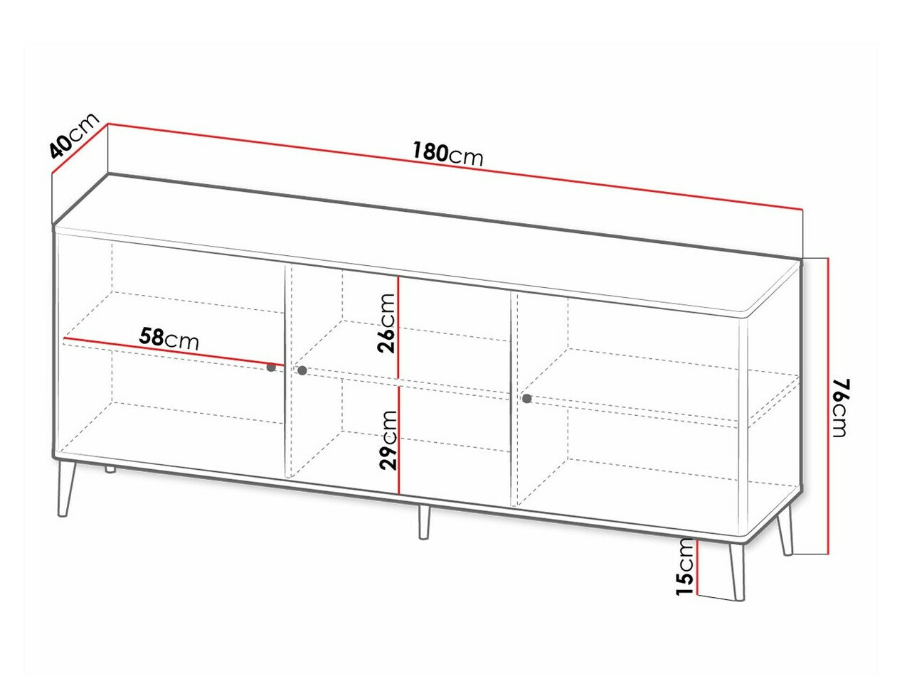 Skænk Arces (Sort + Gylden)