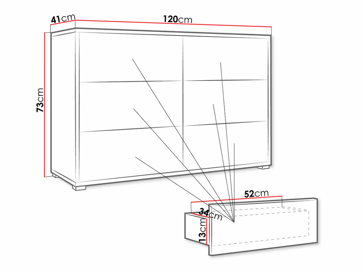 Kommode Comfivo Tutela II (Hvid)