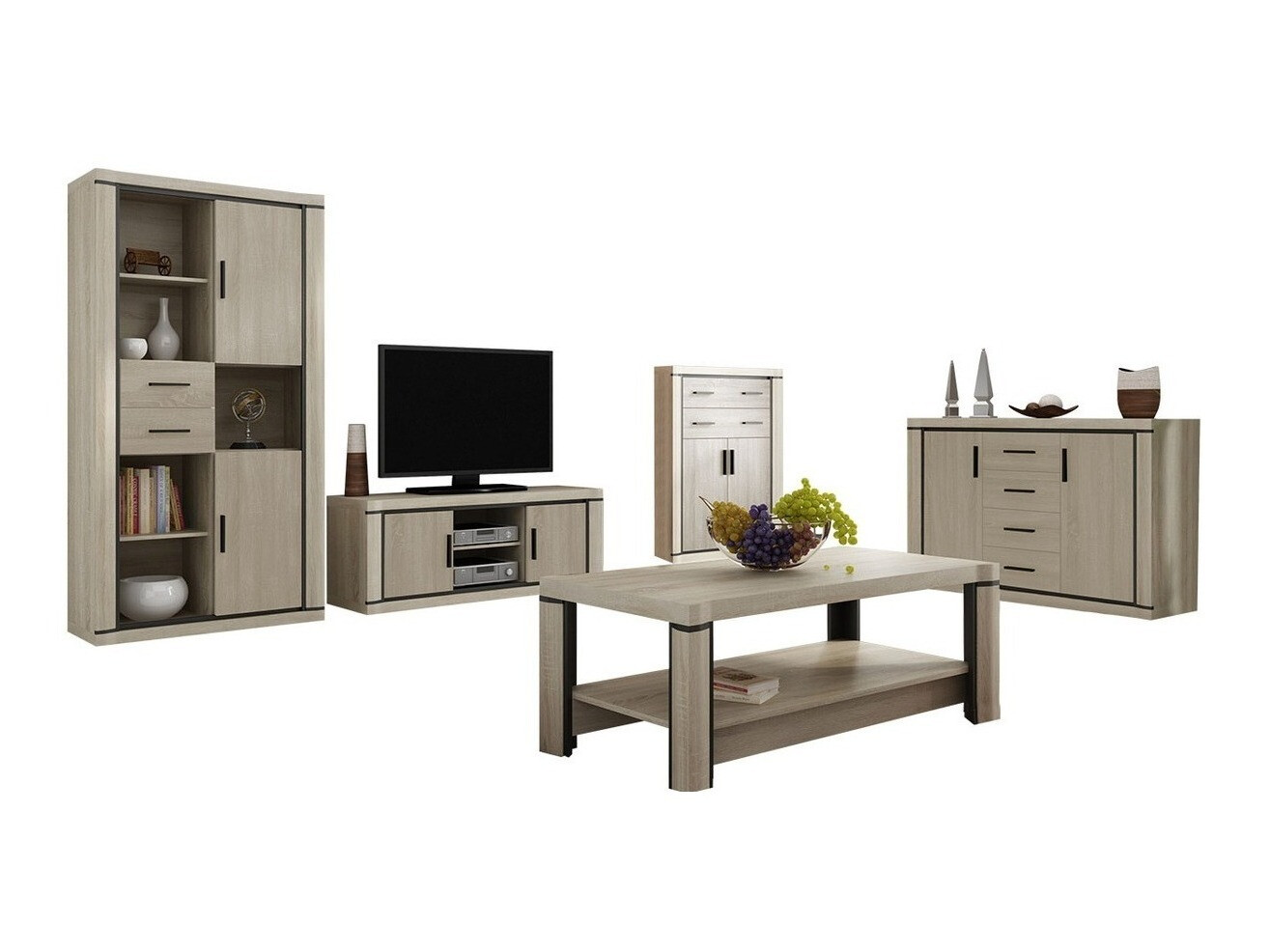 Stuemøbelsæt Lorelie 124 (Sonoma eg)