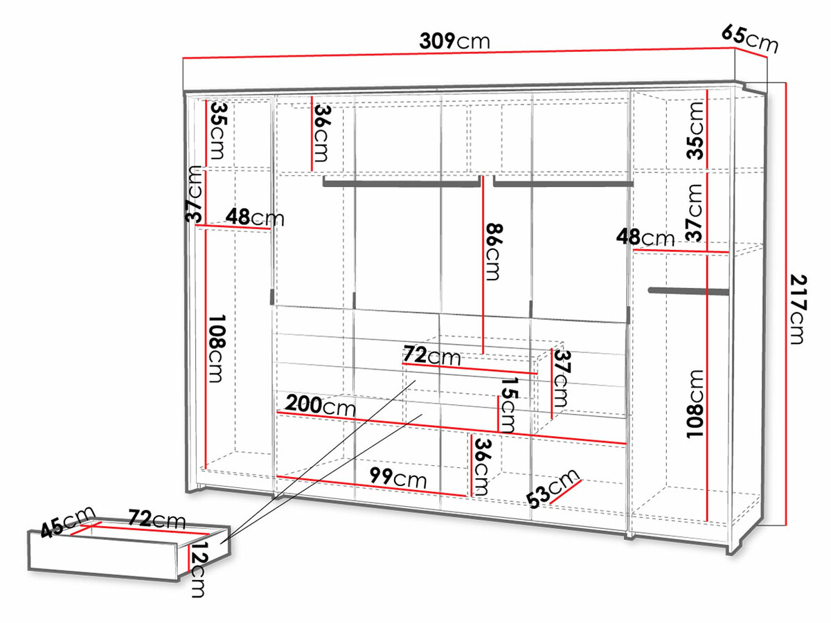 Garderobeskab Honolulu 152