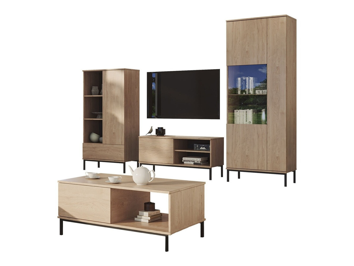 Stuemøbelsæt Lomsore 109 (Lyst træ)