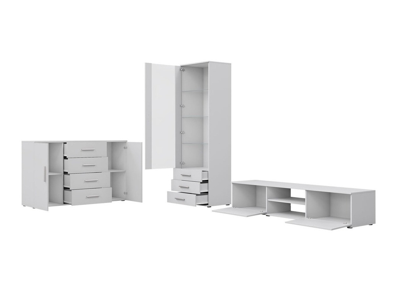 Stuemøbelsæt Tornola 108 (Hvid + Glansfuld hvid)