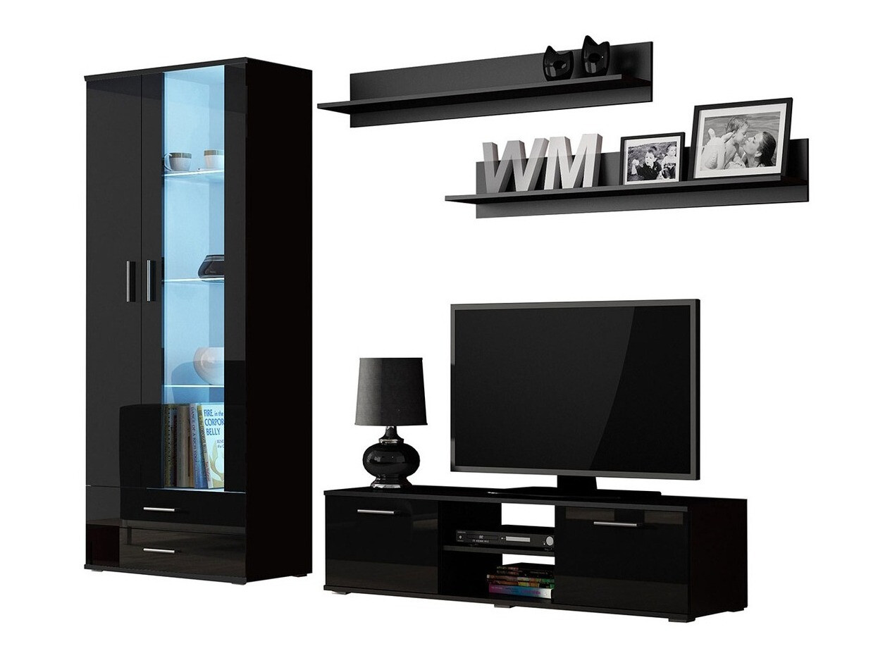 Stuemøblersæt Tornola 117 (Sort + Blank sort)