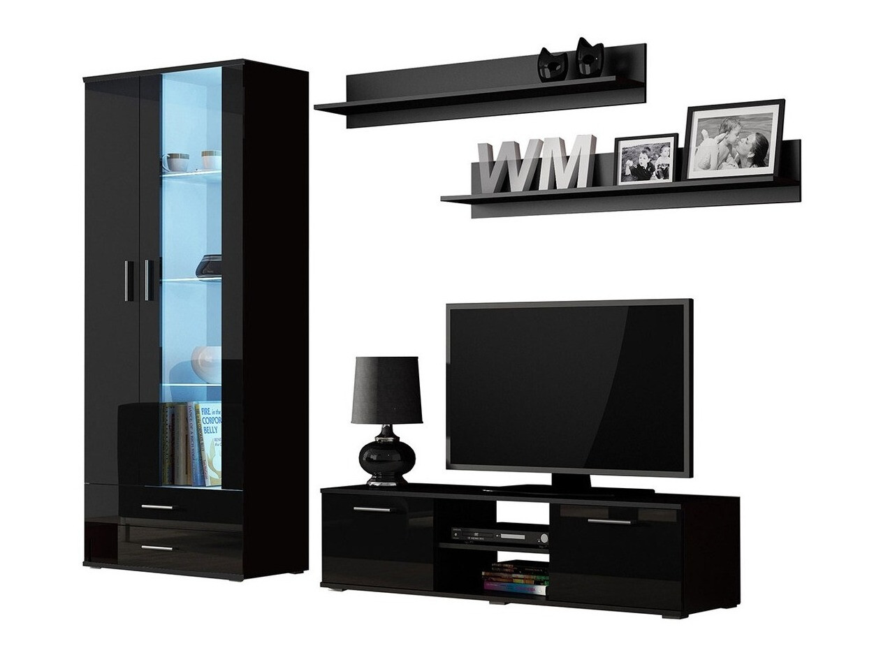 Stuemøblersæt Tornola 117 (Sort + Blank sort)