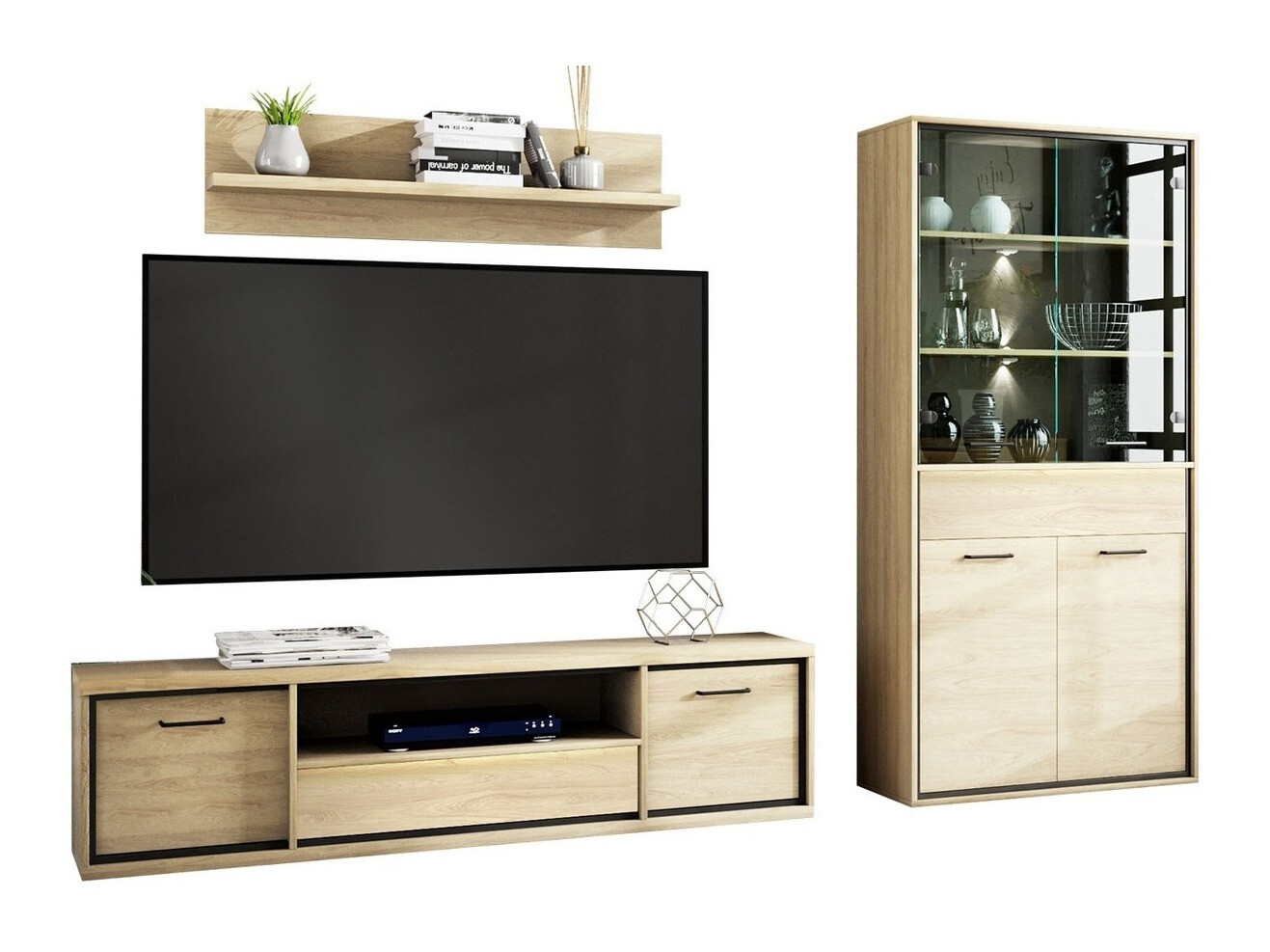 Stuemøbelsæt Etrmoni 119 (Lyst træ + Egetræ)