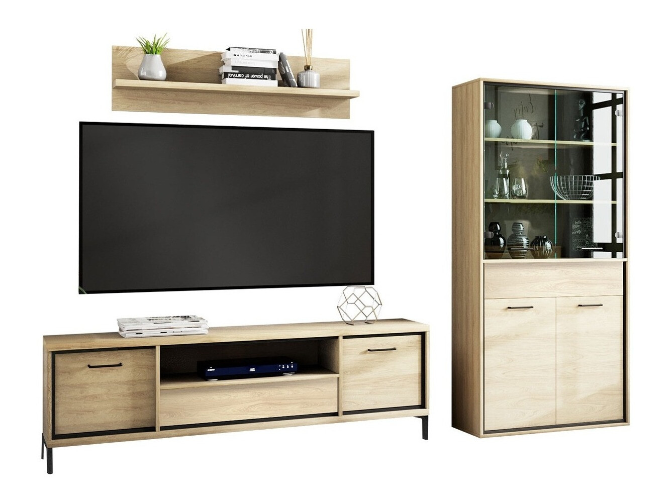 Stuemøbelsæt Etrmoni 119 (Lyst træ + Egetræ)