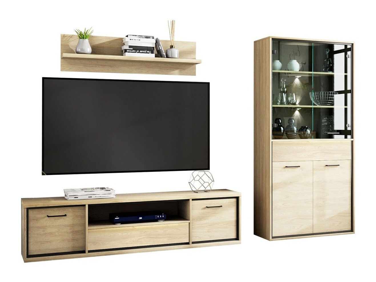 Stuemøbelsæt Etrmoni 119 (Lyst træ + Egetræ)