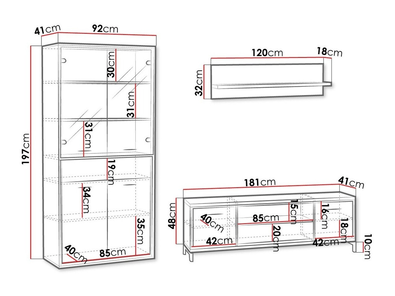 Stuemøbelsæt Etrmoni 119 (Lyst træ)