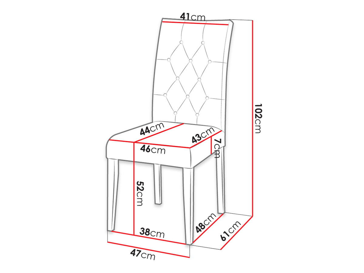 Stol Racine 111 (Hvid + Magic Velvet 2219)