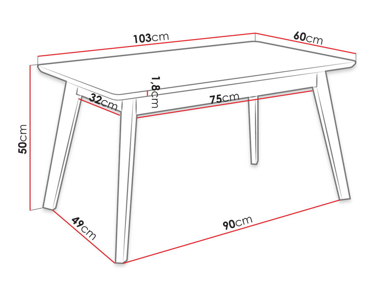 Sofabord Racine 116 (Sort)
