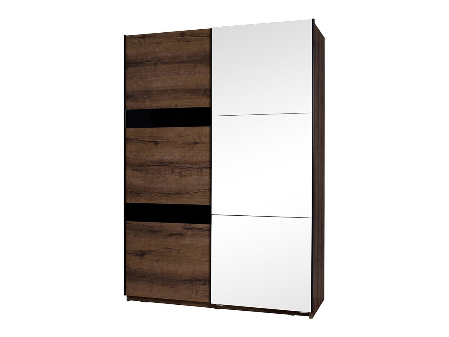 Garderobeskab Fivelbo 109 (Kloster eg + Blank sort)