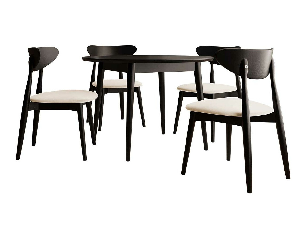 Spisestuesæt Racine 134 (Sort)