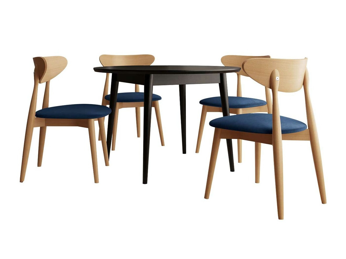 Spisestuesæt Racine 134 (Sort)