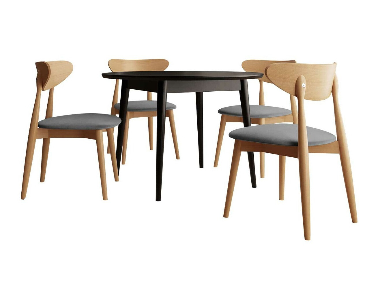 Spisestuesæt Racine 134 (Sort)