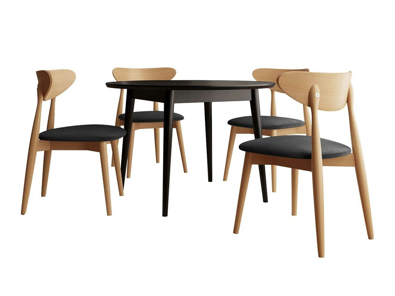 Spisestuesæt Racine 134 (Sort)