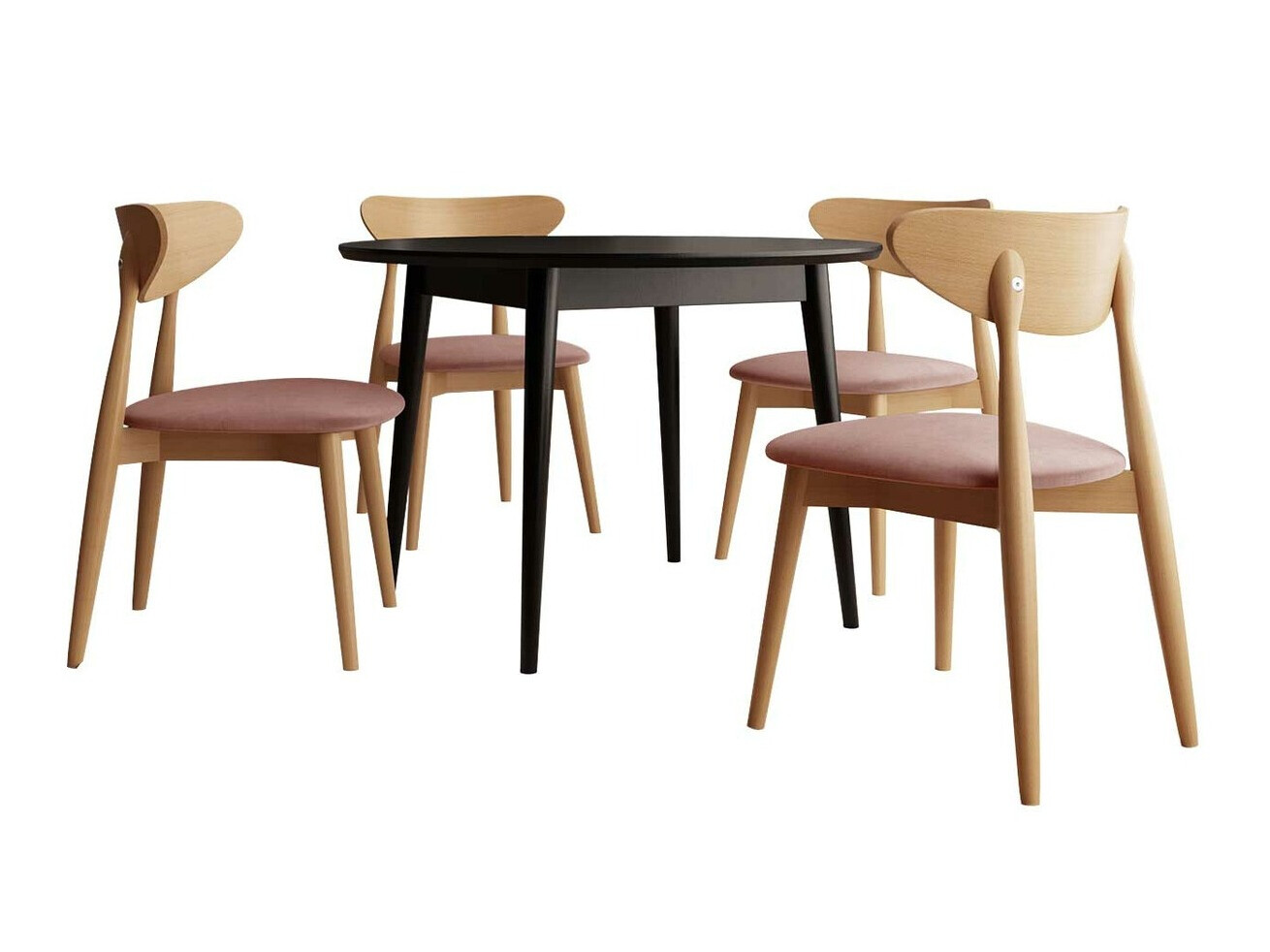 Spisestuesæt Racine 134 (Sort)