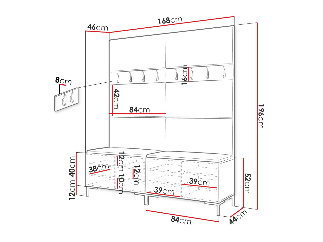 Entrésæt Nomal II (Hvid)