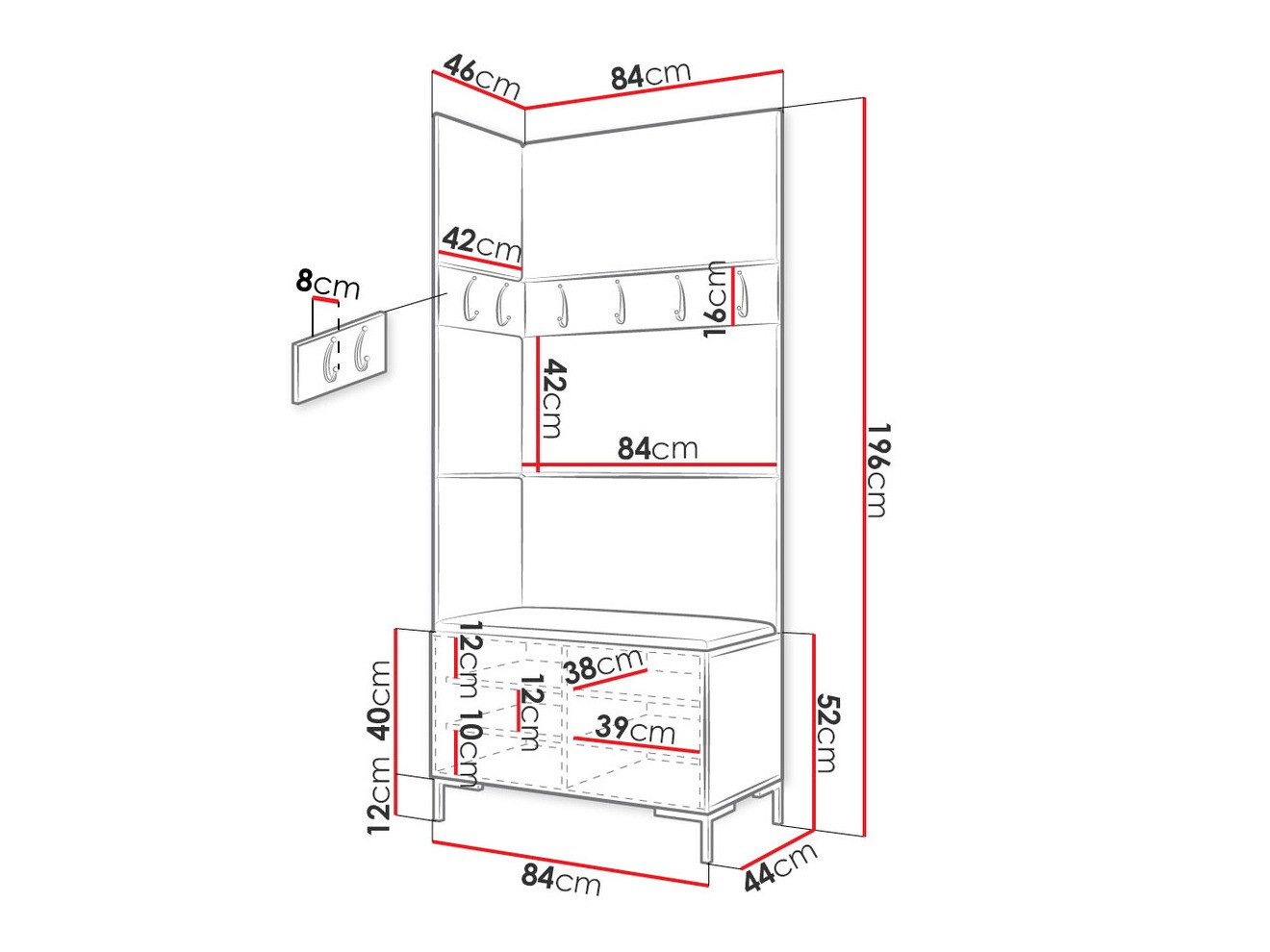 Entrésæt Nomal IV (Hvid)