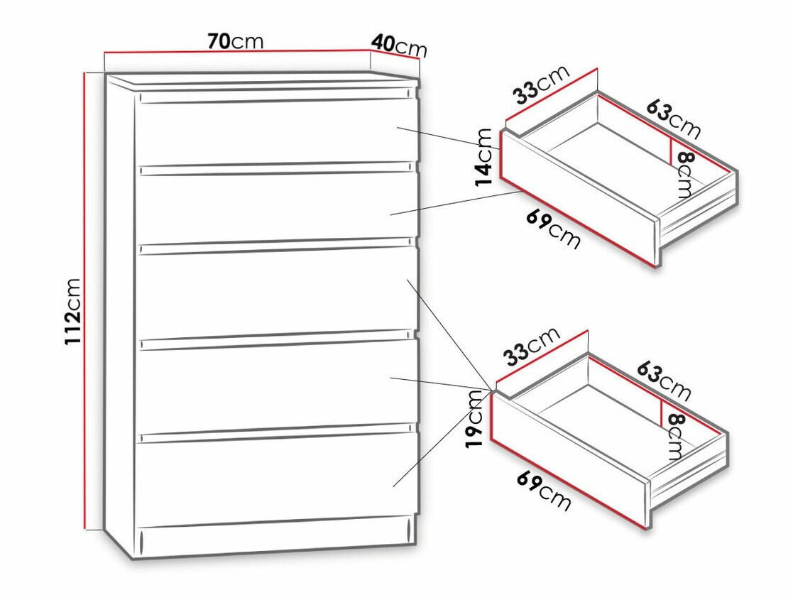 Kommode Comfivo Structor IV (Sort)
