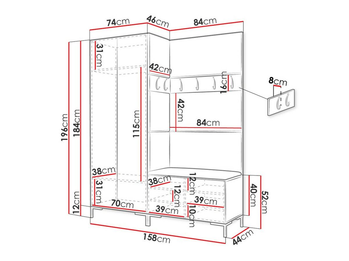 Entrésæt Tivsoa 107 (Øko læder blødt 017)